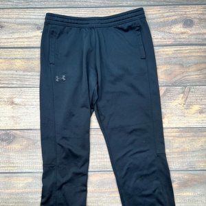 Under Armour UA Straight Leg Open Leg ColdGear Sweatpants Loose Black Women's L